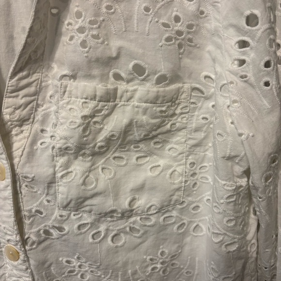 Soft Surroundings Jovana Eyelet Button-Down Shirt - Picture 7 of 15